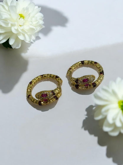 RUBY DIAMOND PYTHON GUSTAVO EARRINGS