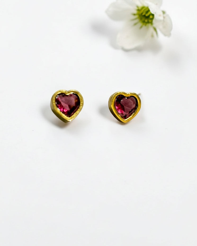 RUBY HEART DIAMOND TEJA EARRINGS