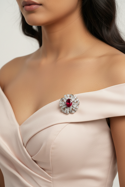 RUBY PINAL BROOCH (MAGNETIC)