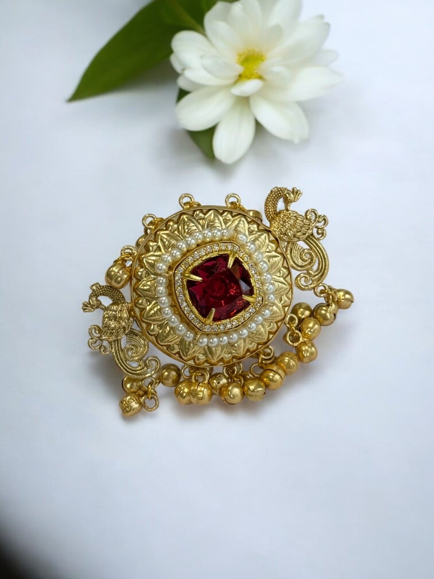 RUBY RITVIKA GERMAN SILVER RING