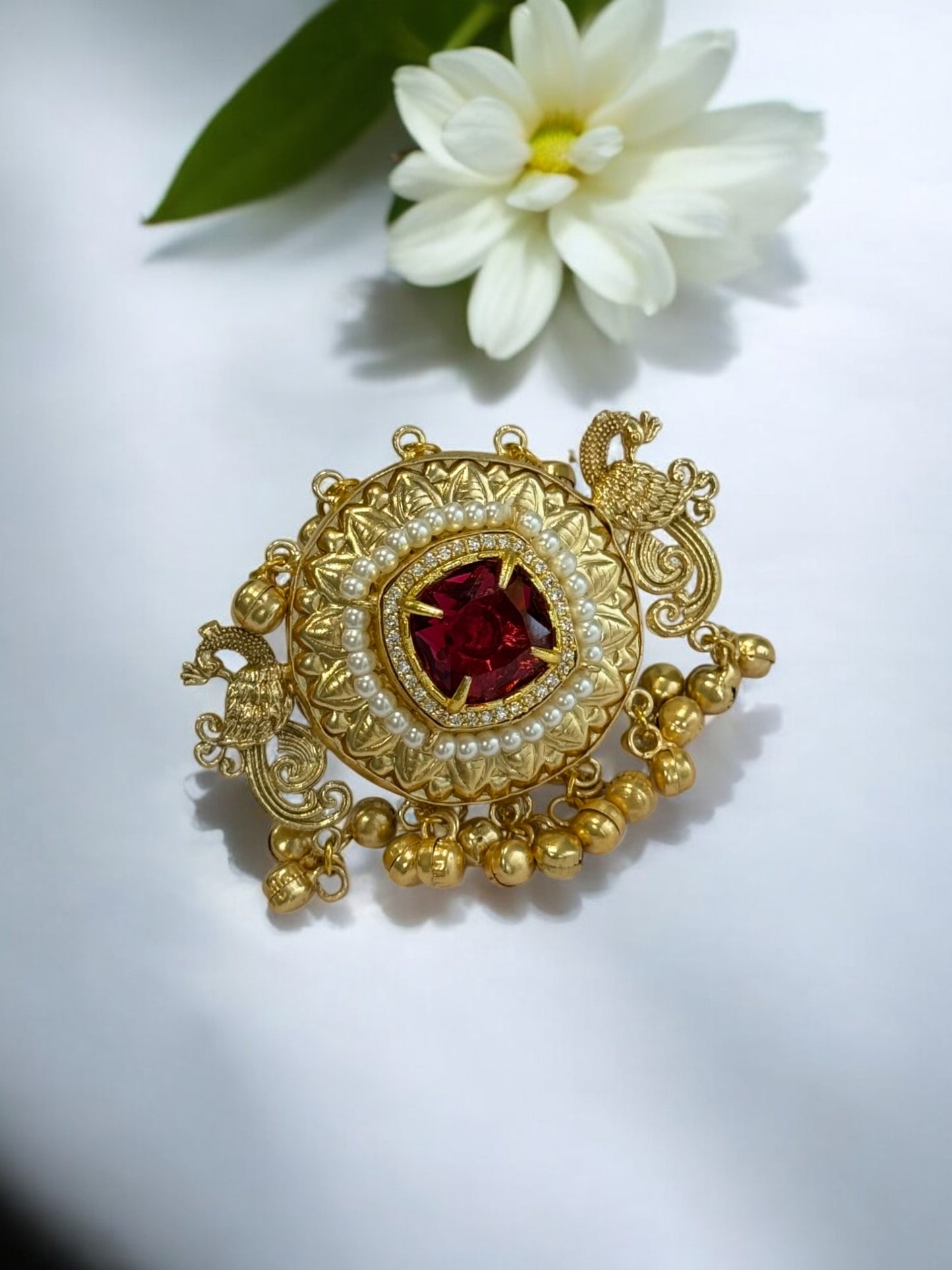 RUBY RITVIKA GERMAN SILVER RING