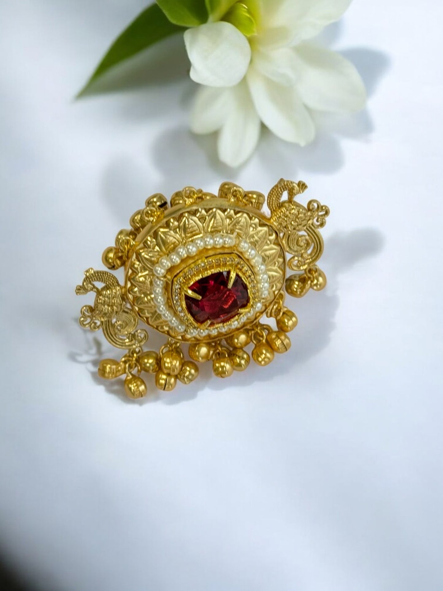 RUBY RITVIKA GERMAN SILVER RING