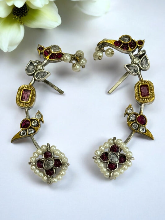 RUBY ZIVIKA GERMAN SILVER EAR CUFF