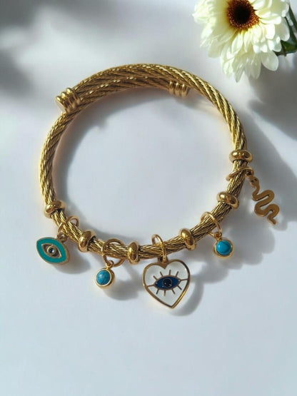 SEA BLUE AADIT CHARMS BRACELET