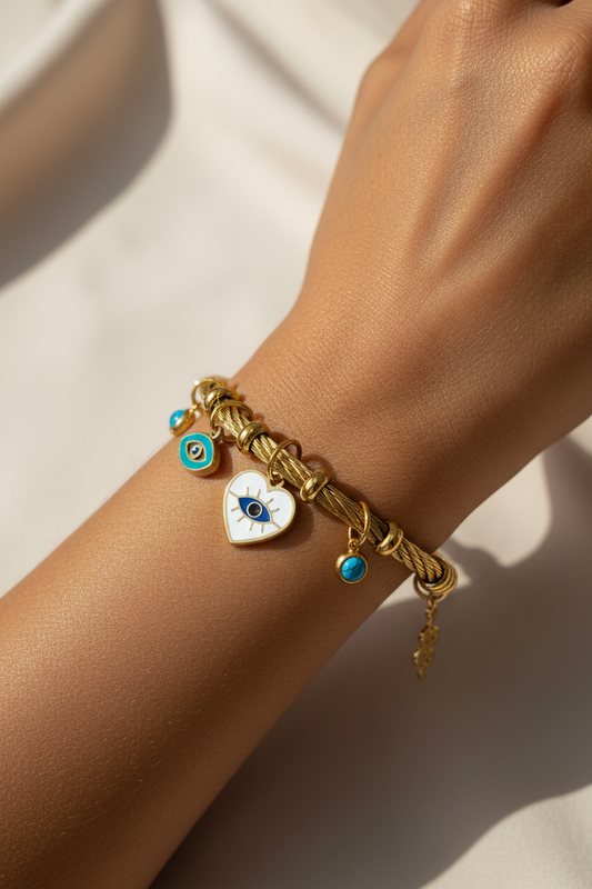 SEA BLUE AADIT CHARMS BRACELET