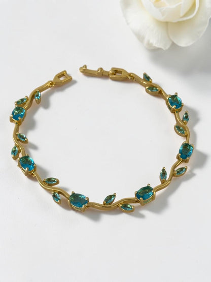 SEA BLUE DIAMOND ALTON TULIP BRACELET