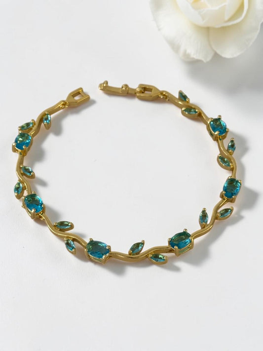 SEA BLUE DIAMOND ALTON TULIP BRACELET