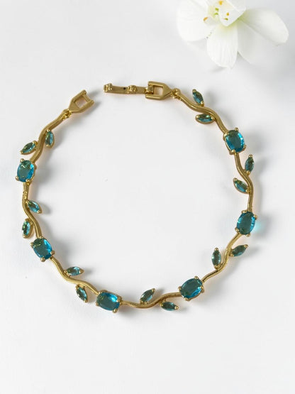 SEA BLUE DIAMOND ALTON TULIP BRACELET