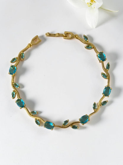 SEA BLUE DIAMOND ALTON TULIP BRACELET