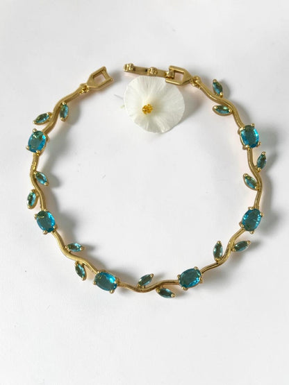 SEA BLUE DIAMOND ALTON TULIP BRACELET