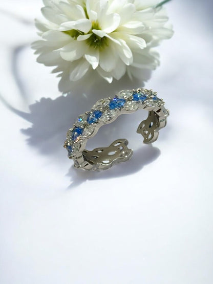 SEA BLUE DIAMOND ANDY RING