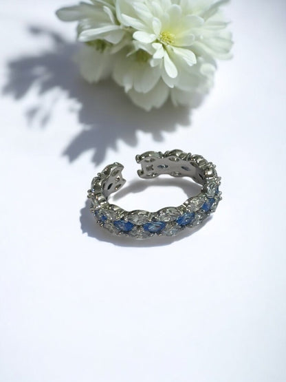 SEA BLUE DIAMOND ANDY RING