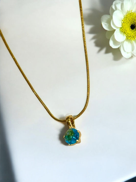 SEA BLUE DIAMOND REUBEN NECKLACE