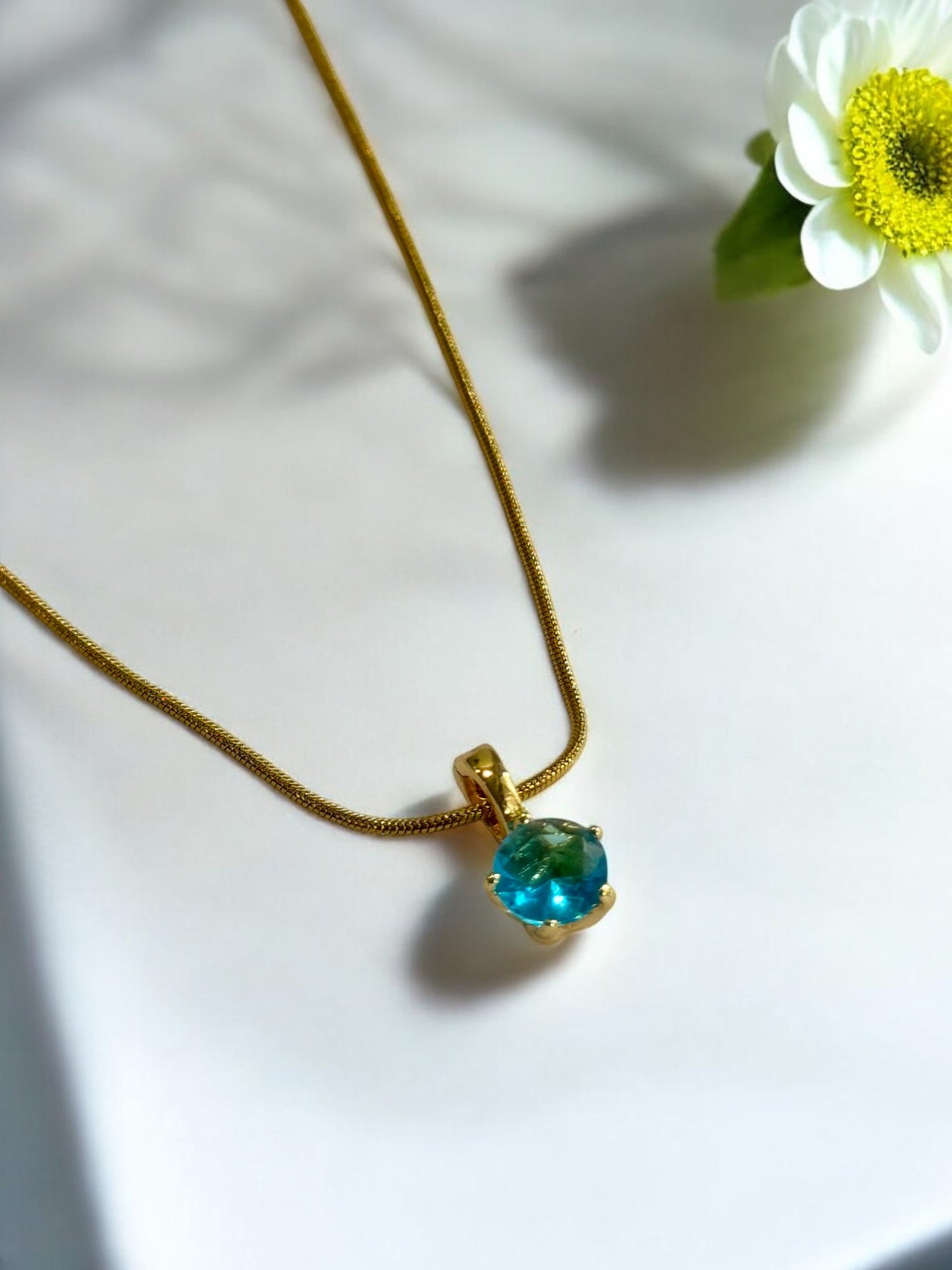 SEA BLUE DIAMOND REUBEN NECKLACE