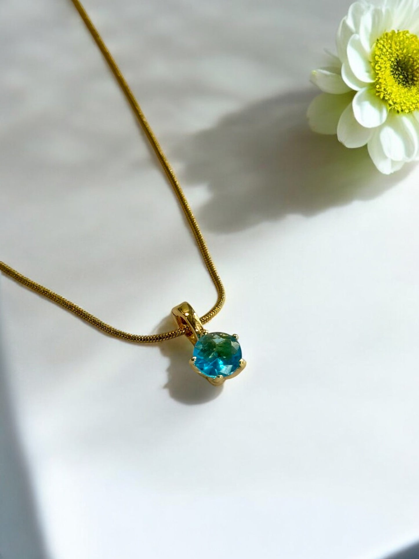 SEA BLUE DIAMOND REUBEN NECKLACE