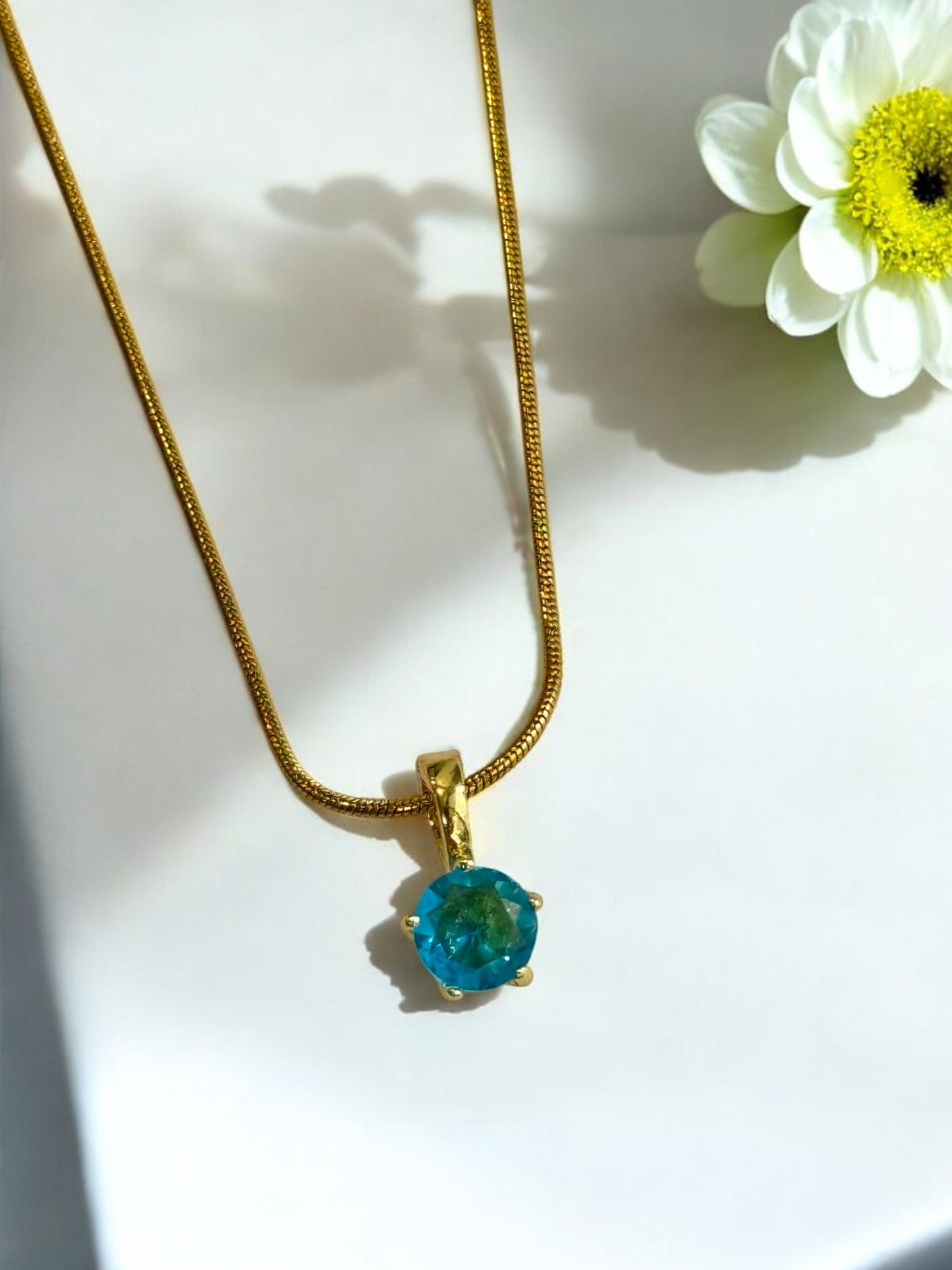 SEA BLUE DIAMOND REUBEN NECKLACE