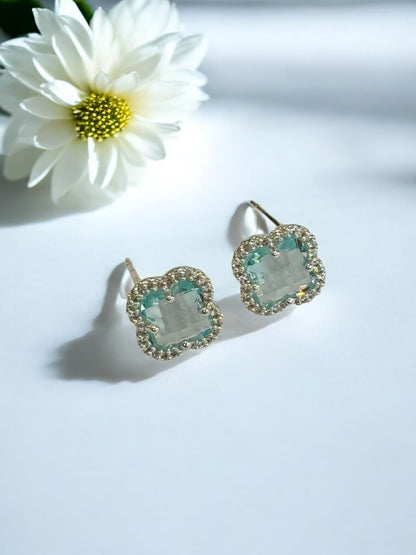 SEA BLUE DIAMOND VICENTE EARRINGS