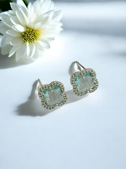 SEA BLUE DIAMOND VICENTE EARRINGS