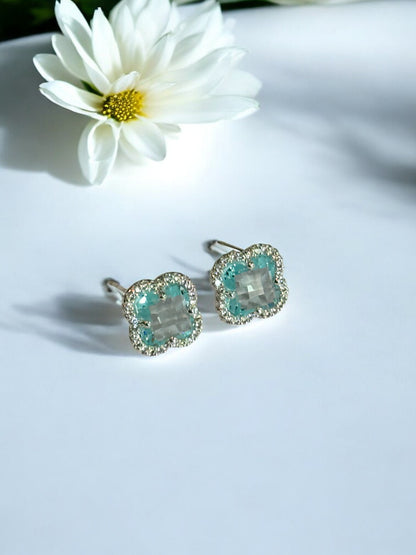SEA BLUE DIAMOND VICENTE EARRINGS
