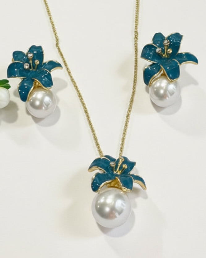 SEA BLUE MARIA NECKLACE SET