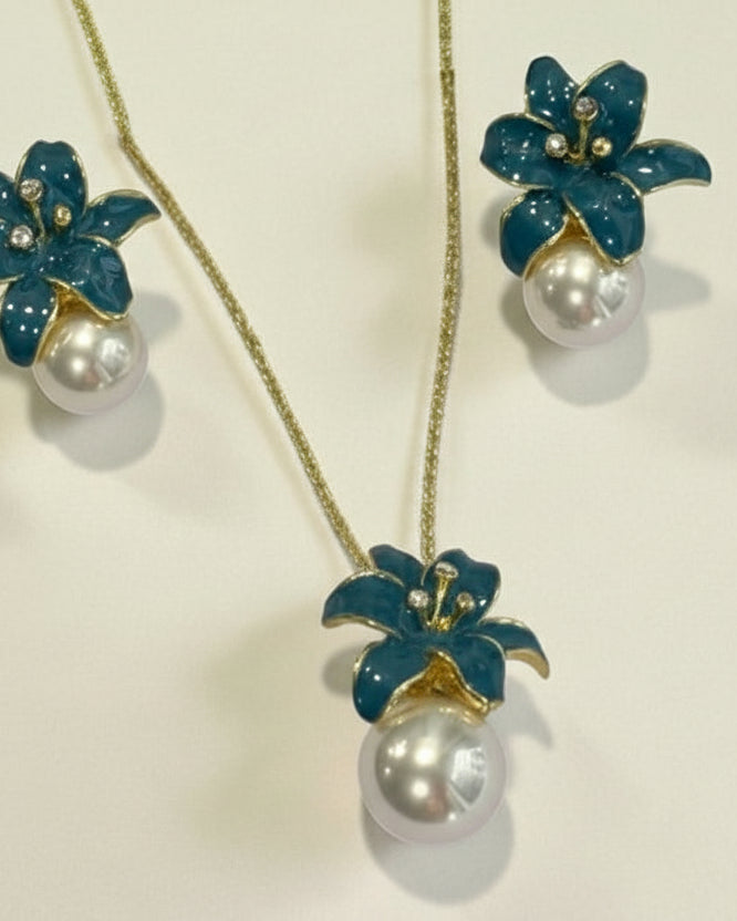 SEA BLUE MARIA NECKLACE SET