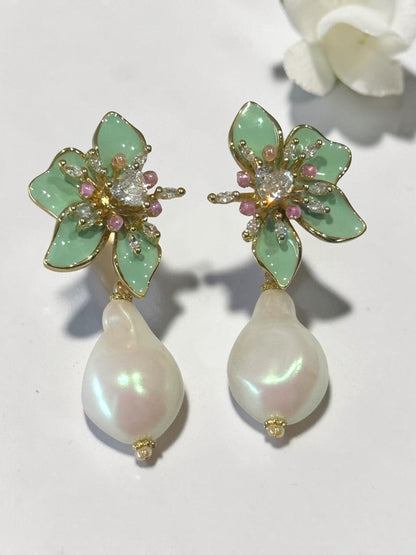 SEA GREEN EMILIA EARRINGS