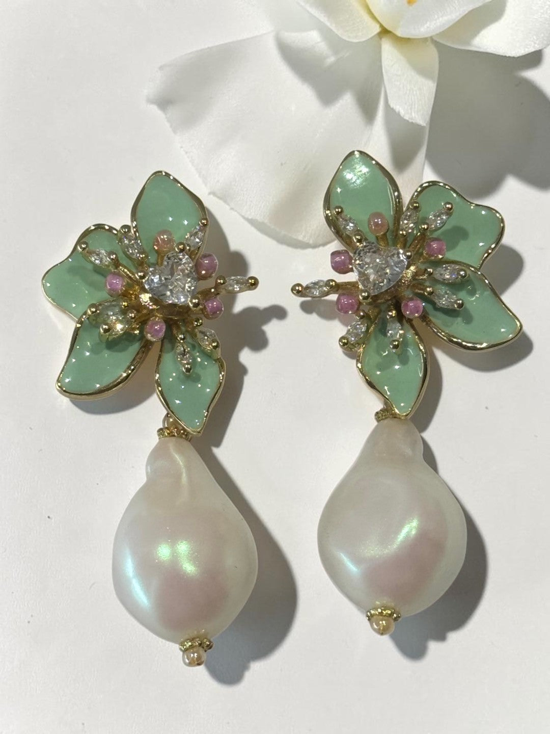 SEA GREEN EMILIA EARRINGS