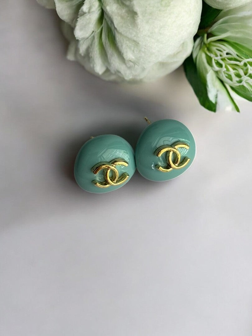 SEA GREEN CHANEL BRAND EARRING