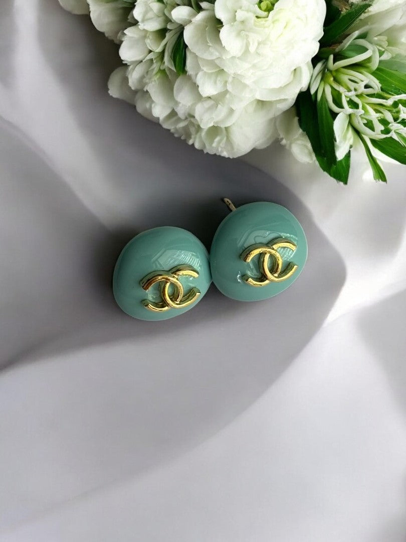 SEA GREEN CHANEL BRAND EARRING