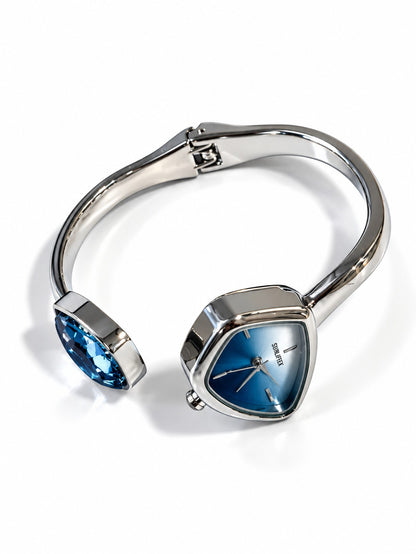 SILVER-BLUE JAJIEL WATCH (CUFF)