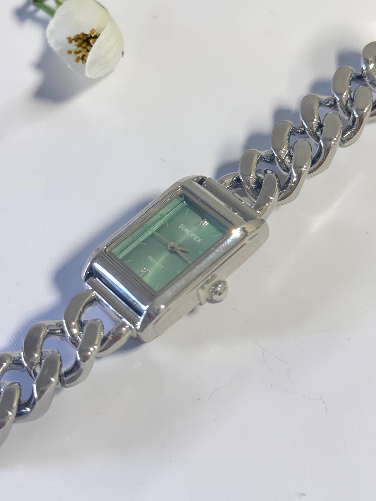 SILVER-SEA GREEN ALFIE WATCH