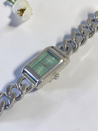 SILVER-SEA GREEN ALFIE WATCH
