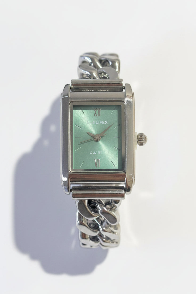 SILVER-SEA GREEN ALFIE WATCH