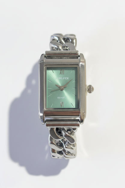 SILVER-SEA GREEN ALFIE WATCH