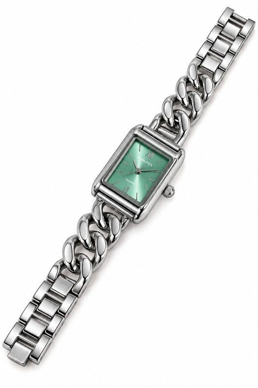 SILVER-SEA GREEN ALFIE WATCH