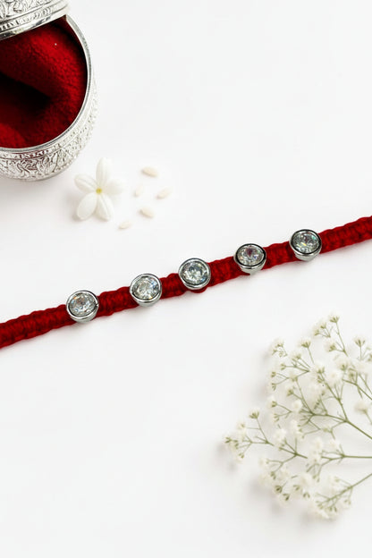 DIAMOND BHAVISHA SILVER RAKHI