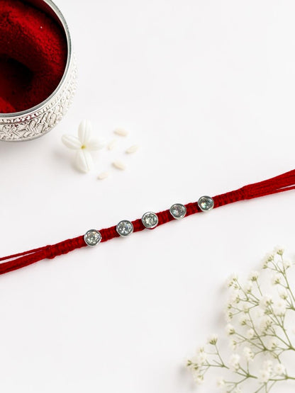 DIAMOND BHAVISHA SILVER RAKHI