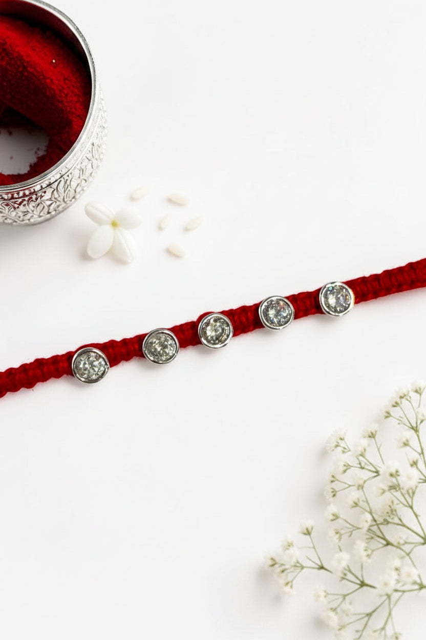 DIAMOND BHAVISHA SILVER RAKHI