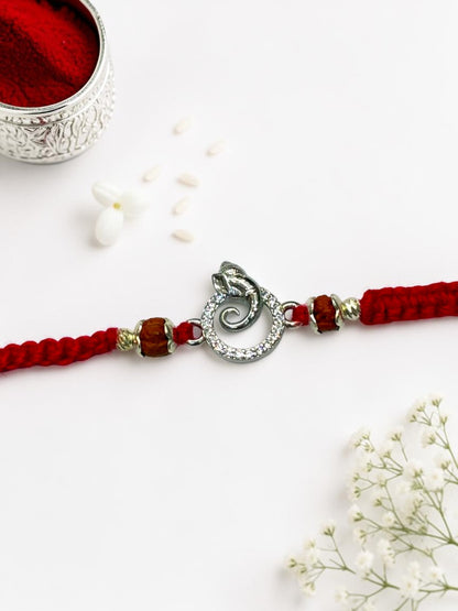 GANESH DIAMOND AJITESHI SILVER RAKHI