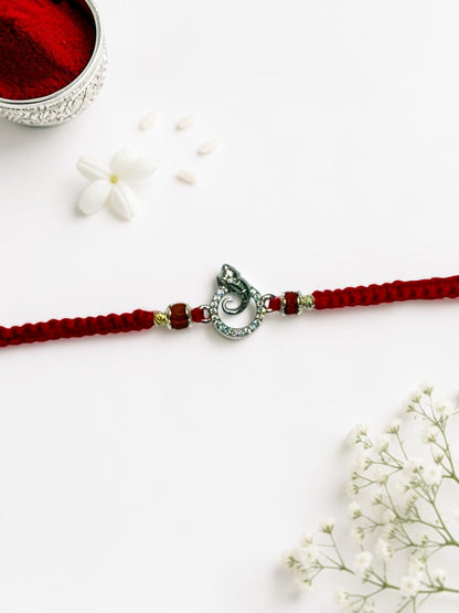 GANESH DIAMOND AJITESHI SILVER RAKHI
