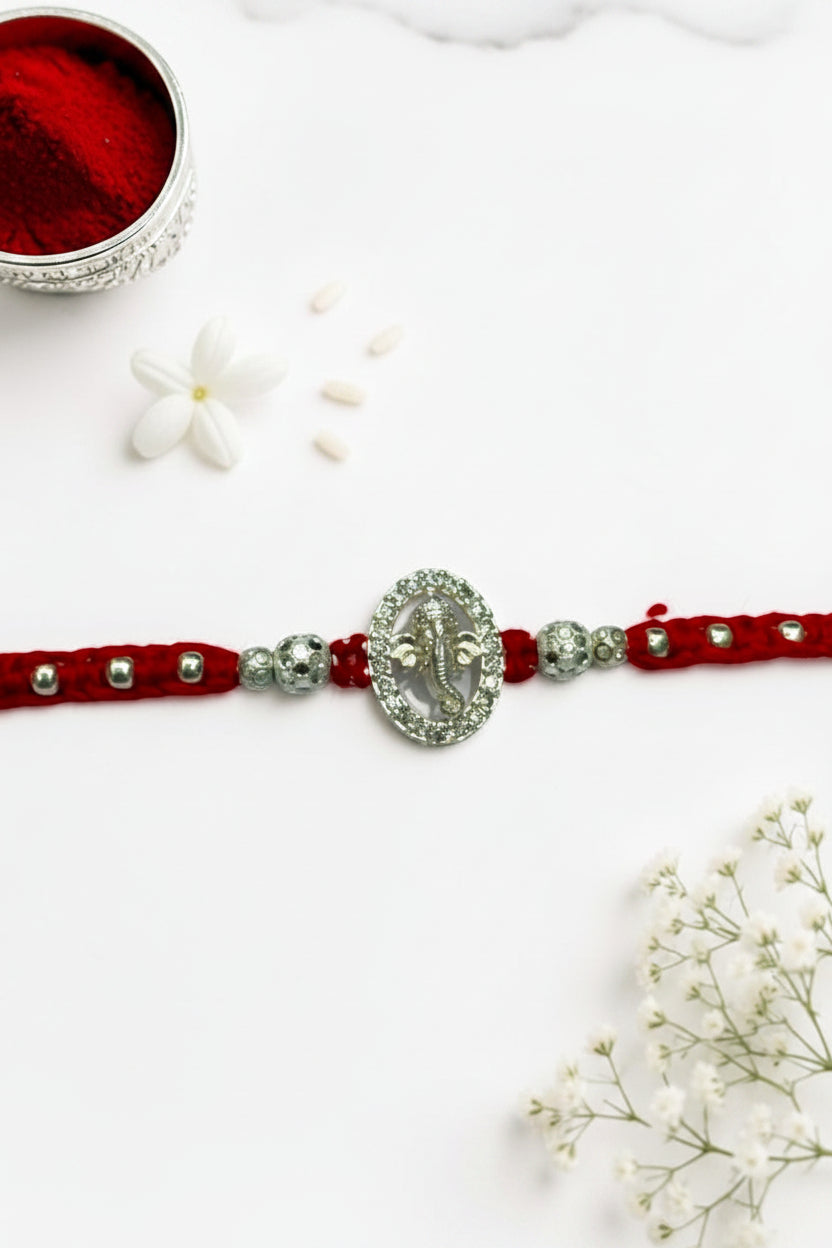 GANESH MAXINE SILVER RAKHI
