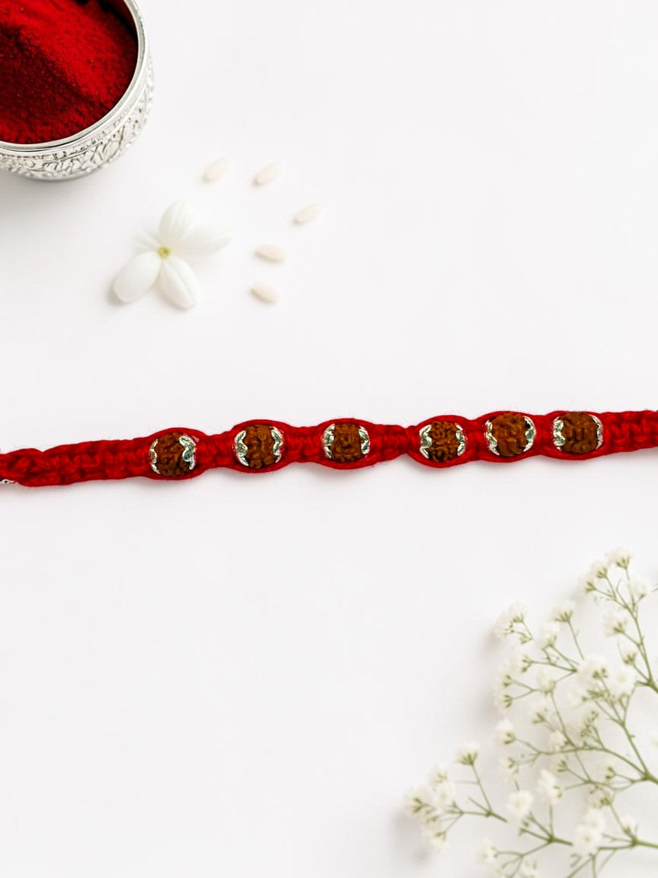 RUDRAKSH ROSHAN SILVER RAKHI