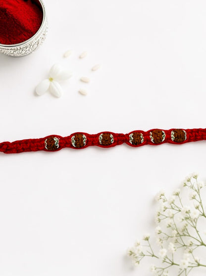 RUDRAKSH ROSHAN SILVER RAKHI