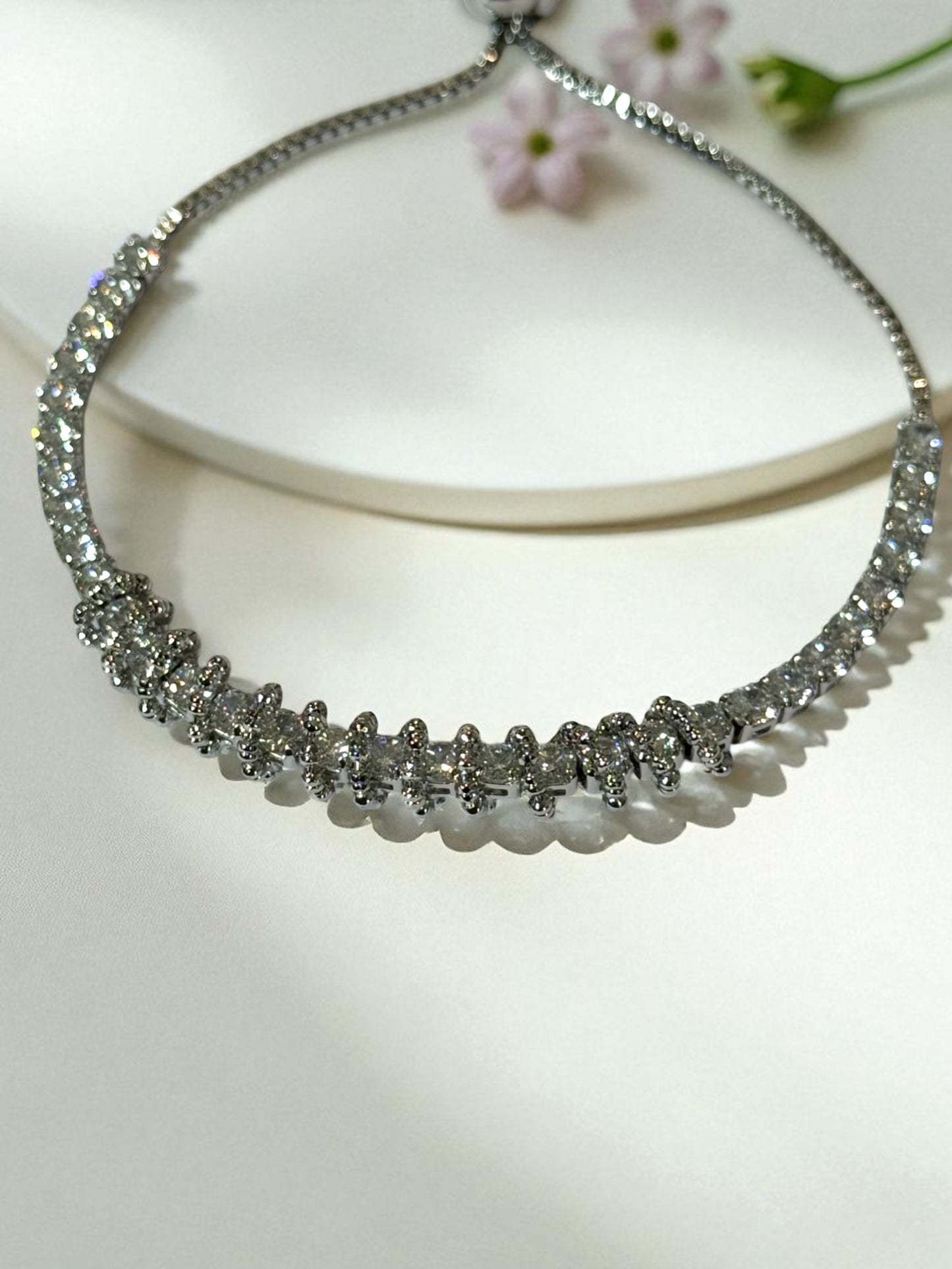 SILVER DIAMOND HARRY BRACELET