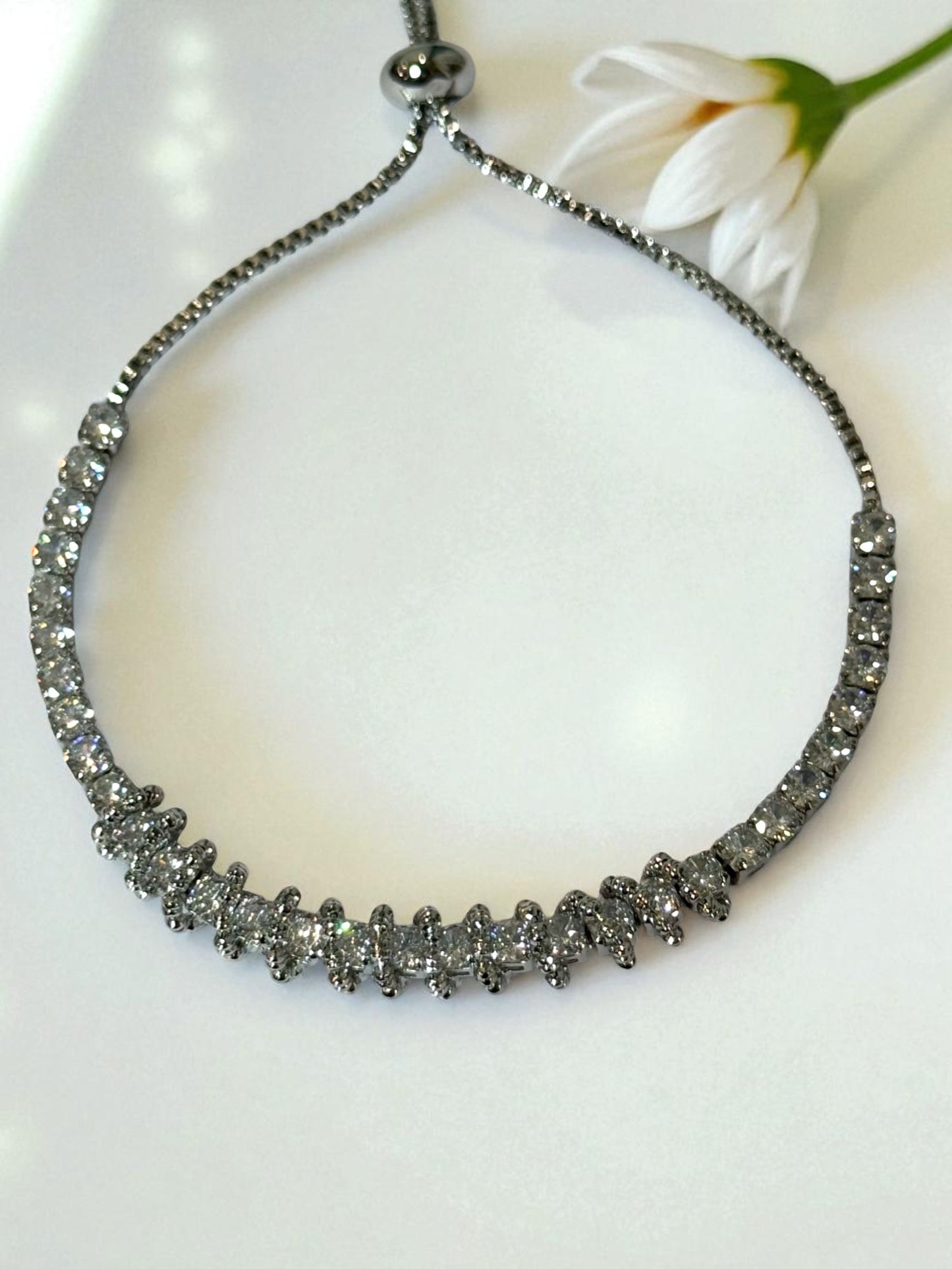 SILVER DIAMOND HARRY BRACELET