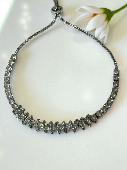 SILVER DIAMOND HARRY BRACELET