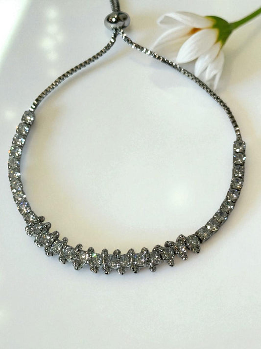 SILVER DIAMOND HARRY BRACELET