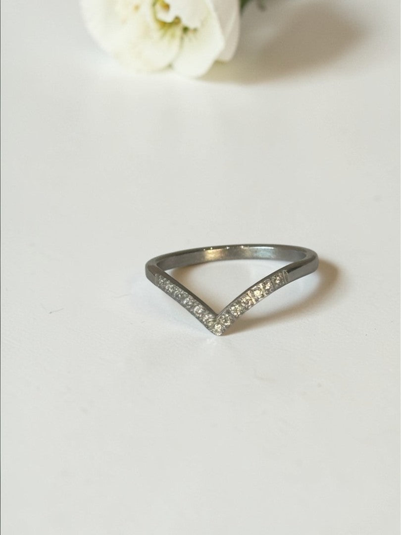 SILVER DIAMOND KATHERINE RING
