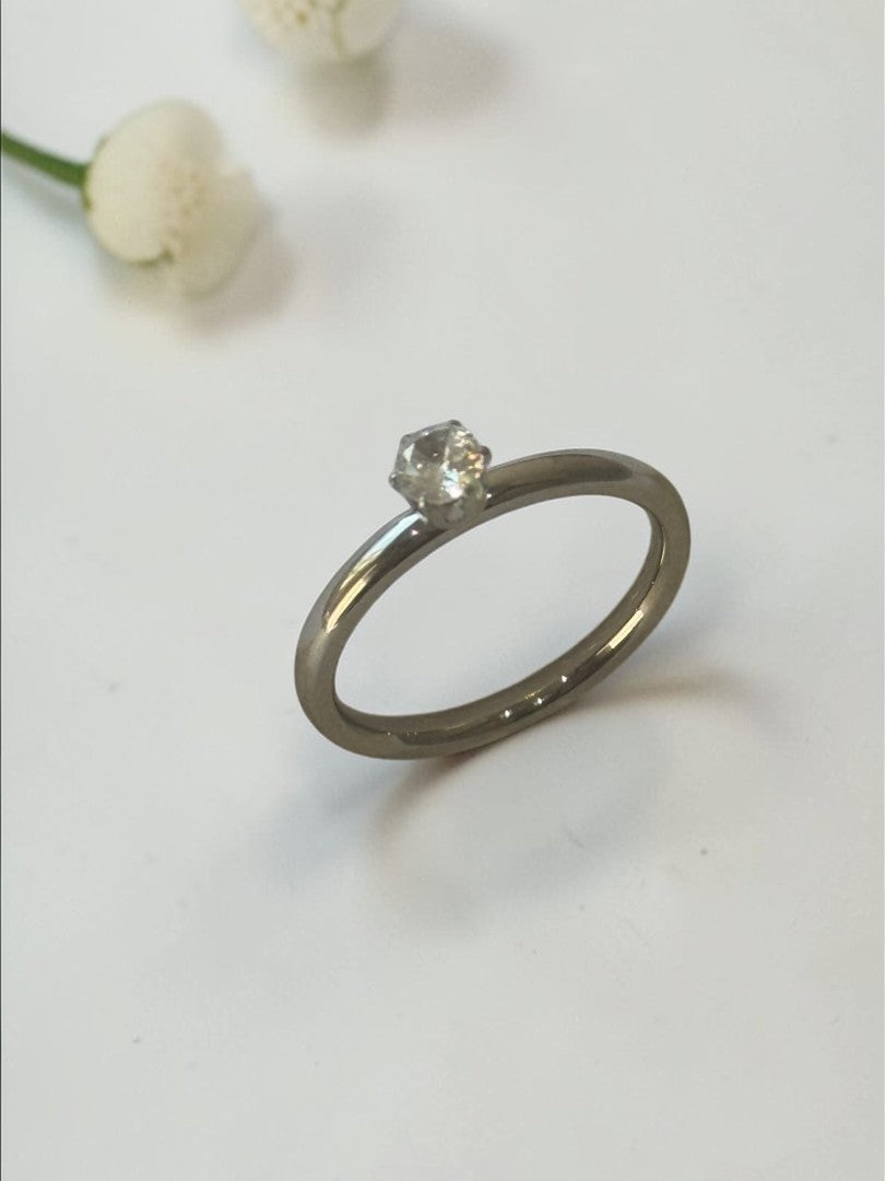 SILVER DIAMOND KAYLA RING