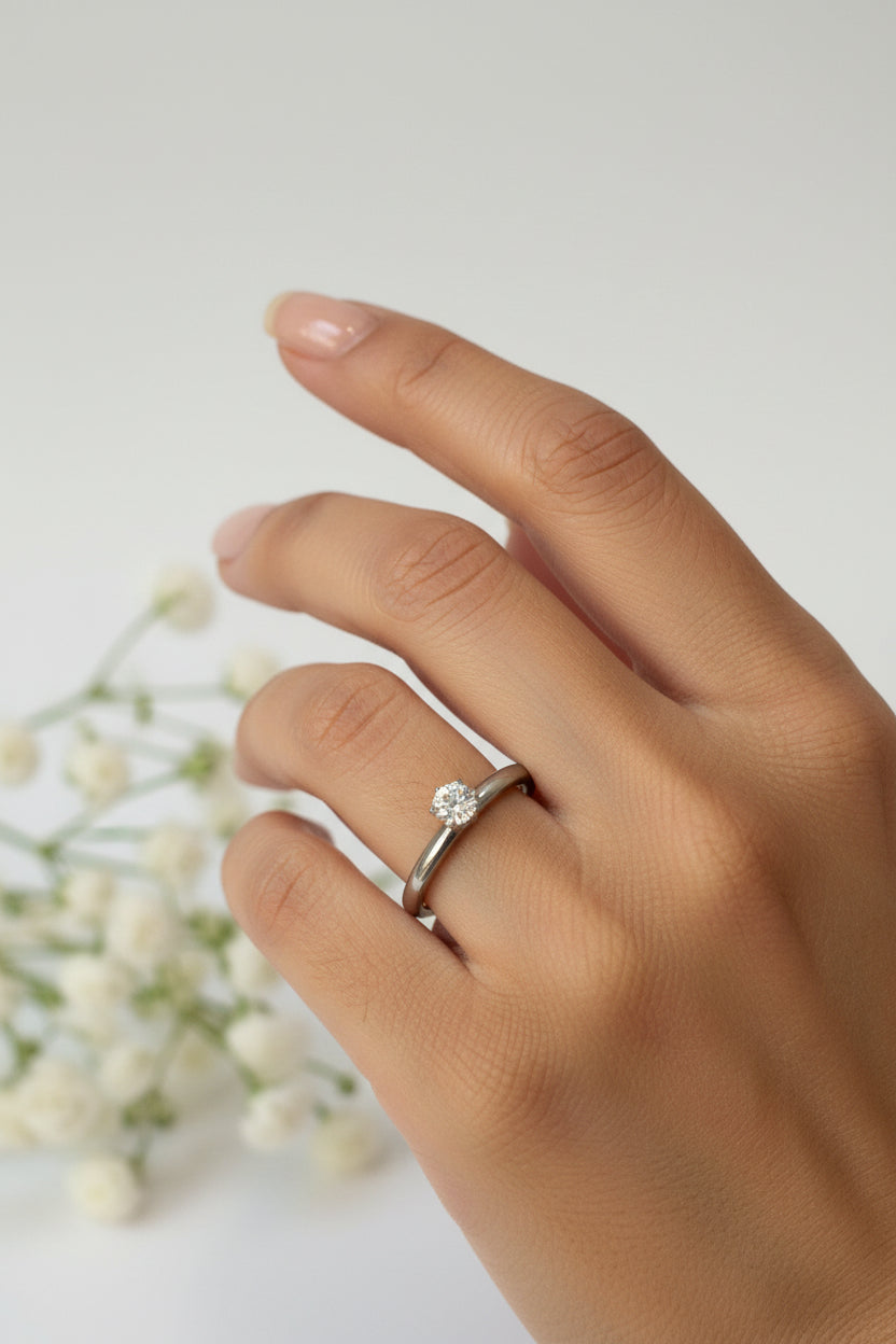 SILVER DIAMOND KAYLA RING